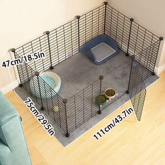 Modular Pet Fence, Dog Isolation Cage, Indoor Home Use Small/Medium Dog Kennel, Suitable For Teddy