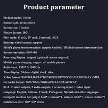 Reproductor multimedia para coche de 7 pulgadas con CarPlay, control central, radio universal, doble DIN, 2 DIN, Bluetooth, MP5 - Negro - Ver 9