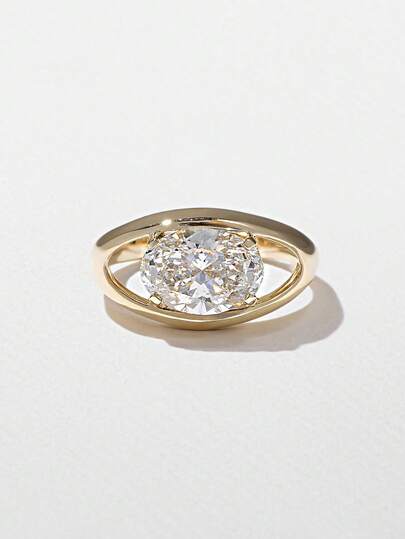 1 pieza Anillo de plata de ley 925 con circonita cúbica hueca ovalada elegante y clásico, perfecto para bailes, fiestas y otras ocasiones, un exquisito regalo de joyería para mujeres