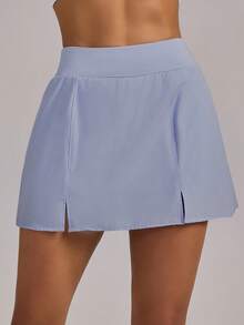 VUTRU 1Pc Pleated Mid-Rise Skirt With Built-In Side Pockets Shorts Tennis Golf Daily - Baby Blue - View 7