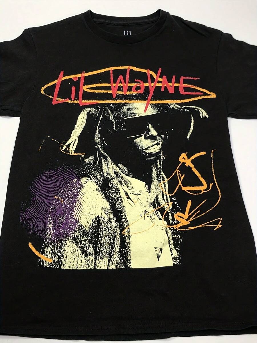 Lil.. WayneS Photo Logo Size Small Black T Shirt Young Money Merch Hip Hop Rap Tee - Black - View 1