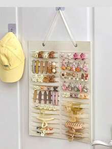 1个毛毡发夹收纳袋，壁挂式，简约公主风发饰收纳袋 - 彩色 - 查看 2