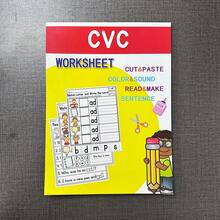 CVC Word Workbooks, Phonics Practice Worksheets For Preschool & Kindergarten Reading & Spelling, Cut & Paste, Read & Match, Fill Sound Activities, Preschool, Kindergarten, Classroom, Homeschool, Teacher Must-Haves, Reading & Spelling Learning Materials For Kids - Multicolor - View 7