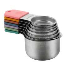 16pcs Stainless Steel Magnetic Measuring Cups And Spoons Set, Stackable Measuring Cups And Spoons, Kitchen Baking Tools, Seasoning Utensils With Measurement Markings - Multicolor - View 1