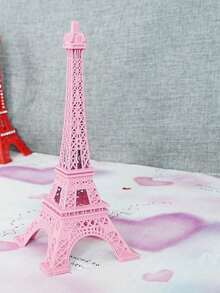 1pc Pink Eiffel Tower Statue Decor, Made Of Gold Metal, Suitable For Paris Eiffel Tower Themed Party, Birthday, Graduation Best Gift - Multicolor - View 6