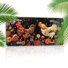 Charming Little Chicken Pattern Aluminum License Plate - Suitable For 6x12inch Models, Durable Car Front Cover Accessory - A - View 8