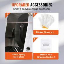 Pelacables manual , pelacables de cobre de 0,06''-0,98'' con manivela manual o taladro, referencia de profundidad de pelado visible, pelador de alambre con marco de aluminio portátil para reciclaje de chatarra de cobre - 0,06''-0,98'' - Ver 5