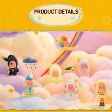 POP MART TWINKLE TWINKLE 甜蜜梦境预报系列娃娃挂件盲盒收藏玩具理想的万圣节圣诞节礼物 - 黃色 - 查看 9