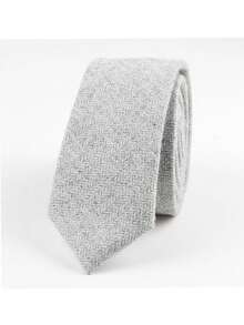 Vintage britischer Stil einfarbige Wollkrawatte, lässig-geschäftliche Schwarz- & Kaffeefarben-Krawatte, lässiges Anzug-Accessoire, Herbst/Winter