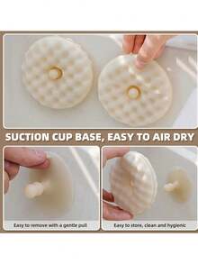 Kitchen Cleaning Cloth, Kitchen Sponge Scrubber + Suction Cup, Double-Sided Scrub Sponge, Scratch-Free Dishwashing, Natural Dish Cleaning, Honeycomb Shaped Sponge Scrubber For Kitchen & Bathroom - Multicolor - View 5