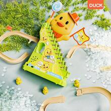 Automatic Stair Climbing Duck Slide Track Toy Set, Duck Roller Coaster Slide With Lights And Music, Children's Educational Duck Slide Toy, Ideal Gift For Halloween, Christmas, New Year (Batteries Not Included) - Multicolor - View 7