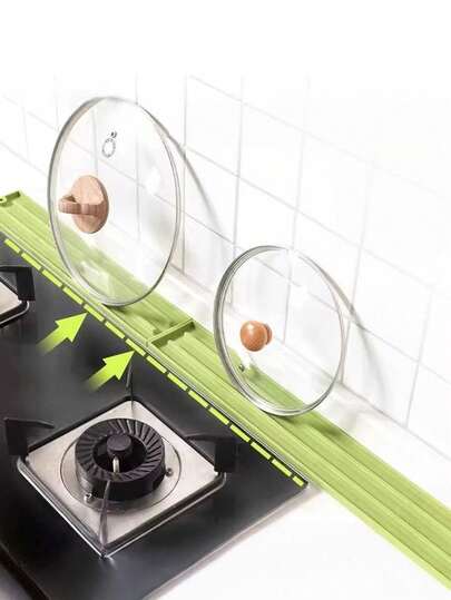 1件装窄缝锅盖收纳垫 厨房台面炉灶锅铲砧板 多功能收纳架垫 防滑沥水垫