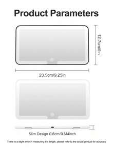 Rechargeable Car Sun Visor Vanity Mirror With Light, 3 Dimmable Modes & Touch Control, Universal Makeup Mirror For Car Truck SUV. - A款 - 查看 2