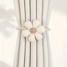 1pc Magnetic Window Curtain Tie Back Decorative Rope - Light Brown - View 7