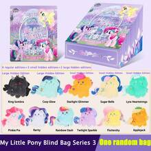 Hasbro Niedliche Ponys Dritte Welle Blind Box Schlüsselanhänger Set - Einzelpack mit Plüschspielzeug & Schlüsselanhänger, offiziell lizenziertes Geschenk für Mädchen ab 3 Jahren, Überraschungskollektion mit rosa Einhorn Design