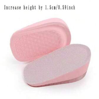 1双硅胶隐形增高鞋垫，适用于女靴，减震后跟垫，防滑不变形