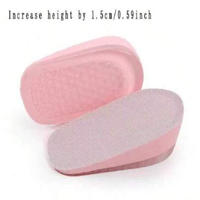 1 par de plantillas invisibles de silicona para aumentar la altura de las botas de mujer, almohadilla para el talón amortiguadora de golpes, antideslizante y sin deformación