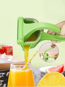 1 pezzo Spremiagrumi manuale senza elettricità - Costruzione in plastica robusta, design per spremitura rapida - Adatto per arance, limoni, melograni - Modello compatto facile da pulire, produzione di alta qualità, spremi-frutta un must-have per gli essenziali per la casa e il campeggio all'aperto