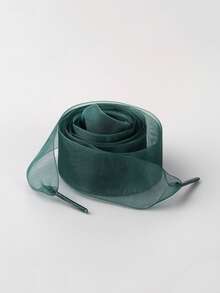 New Fashionable Versatile Sneakers With Tulle Lace Shoelaces, Transparent Lace Shoe Strings Ballerina Style Decor, Small White Shoes Decorative Cords