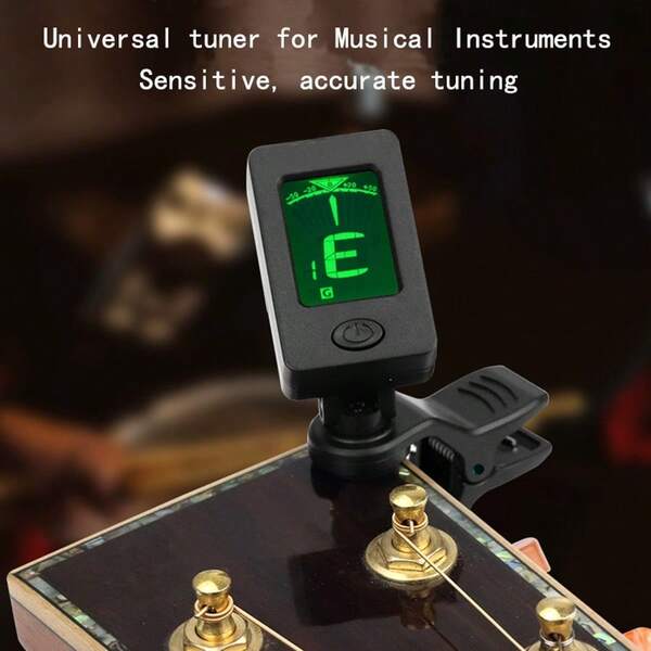HOKE Instrument Stimmerät, Universal für Gitarre, Bass, Ukulele, Violine, 5 Modi: chromatisch, Gitarre, Bass, Violine, Ukulele, Gitarrenstimmer für Gitarre, Gitarrensaiten