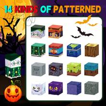 27pcs Halloween Magnetic Building Cubes, Spooky Monster Stacking Blocks GAME, Cool Party Favors For Kids, Trick Or Treat Toy Gift For Boys & Girls