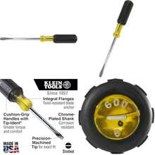 Klein Tools 600-4 Desarmador Punta Plana de x 4" Barra cuadrada(Vástago cuadrado 6 pulgadas) - Tipo 1 - Ver 1