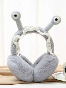 1pc Women's Cute Warm Windproof Ear Muffs, Foldable Thick Ear Warmers For Students, Cycling, Winter