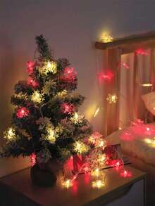 1pc 10/20/30 LED 2m/3 Meters/4.5m Snowflake String Lights, Suitable For Room, Bedroom, All Season, Holiday Decoration, Fairy Tale Lights, Christmas Fairy Lights Halloween Decor Christmas Decoration Thanksgiving Wedding Home Decor Home Decor Fall Decor Autumn Decor Birthday Decorations For Gifts Party Supplies Indoor Holiday Festival Decor Wall Decor Halloween Ornamentschristmas Decoration XMAS Decor Christmas Tree Gift Decor Thanksgiving Wedding Home Decor Home Decor Fall Decor Autumn Decor Birthday Decorations For Gifts Party Supplies Indoor Outdoor Garden Holiday Festival Decor Halloween Decor Wall Decor Halloween Ornaments