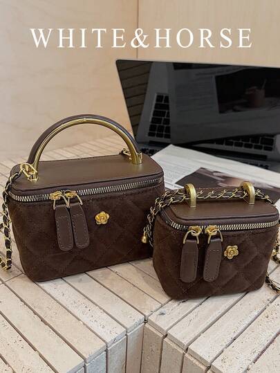 Woven Texture Handbag Women, Spring/Summer Newy Fashion Chain Shoulder Small Square Bag, Versatile Beach Vacation Bag