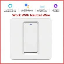 مفتاح ذكي ثنائي الوضع واي فاي وبلوتوث - مفتاح جداري بزر دفع ChevoLink المعياري الأوروبي 1/2/3 أجنحة باللون الأبيض يتطلب سلك محايد تيار متردد 100-240 فولت - متوافق مع أليكسا وتويا سمارت لايف للتحكم الصوتي السلس - أبيض - مشاهدة 9