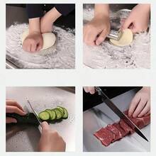 1 pieza de tabla de cortar de acero inoxidable resistente, con 3 tamaños a elegir, adecuada para hornear, amasar masa, procesar carne y cortar verduras, superficie fácil de limpiar, puede proteger la encimera, tabla de cortar de cocina - zk441*40cm*60cm - Ver 6