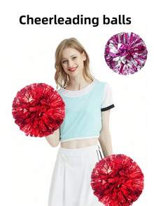 2pcs Clapping Flowers With Handles, Vibrant Gold And Pink Colors, Ergonomic Design With Sturdy Handles, Suitable For Sports, Dance, Cheerleading, Gymnastics, Parades And Rallies, Lightweight And Durable For Indoor And Outdoor Use, Essential For Events And Celebrations - Multicolor - View 2