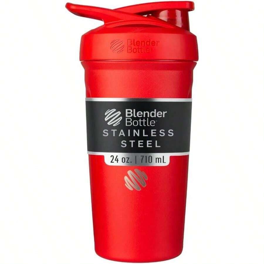 BlenderBottle Strada Shaker Cup Insulated Stainless Steel Water Bottle With Wire Whisk, 24-Ounce, White - Color15 - 查看 1