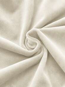 1/2pcs Soft Velvet Chair Covers Solid Color Chair Seat Covers Stretch All Inclusive Dining Chair Slipcovers For Office Banquet Restaurant - Beige - View 4