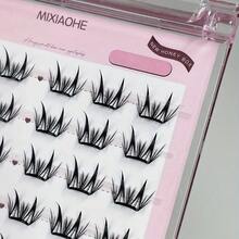 MIXIAOHE Glue-Free Thin Series False Eyelashes Ultra-Thin Natural Cat Eye Style, C Curl, Length 6 To 12 Millimeters, Soft False Eyelashes, DIY Professional Makeup Set, Reusable, Suitable For Beginners And Cosplay Use - 01# - 查看 5