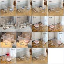 Large Indoor Pet Fence, Freestanding Cat Cage Dog Playpen With Spacious Area, Modular Assembly Cat Crate - Multicolor - View 11