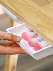 Romantic House Hidden Wall Hanging Drawer Type Drawer Box For Household Non-Perforating Cosmetic Brush Box For Office Stationery Storage Box,School Supplies,Back To School