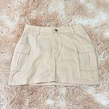 Women's Cargo Skirt With Star Rhinestone Shine - 米色 - 查看 3