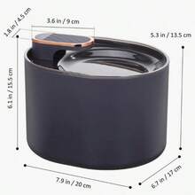 Dispensador de agua para mascotas. - Negro - Ver 3