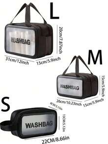 2/1 geantă de machiaj de călătorie cu strat dublu, geantă de toaletă din PVC, geantă organizatoare multifuncțională, suport pentru pensule de machiaj, geantă de depozitare pentru cosmetice, geantă cosmetică separatoare pentru umed și uscat, esențială pentru călătoriile de toamnă, organizare și depozitare, geantă de plajă, geantă de mână, potrivită pentru ruj, pensule de machiaj, creioane de machiaj, fard de pleoape, oglindă, creion de ochi, luciu de buze, îngrijire a pielii, periuță de dinți, cupă pentru periuță de dinți, săpun, șampon, pieptene, ceas, telefon, colier, bijuterii, produse digitale, depozitare - Multicolor - Vizualizare 12