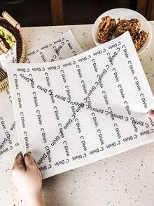 10/50/100 sztuk białych francuskich papierów do pieczenia, papier pochłaniający tłuszcz z smażonych potraw, specjalny papier do smażenia w kuchni, odtłuszczający papier do pakowania frytek z grilla i smażonego kurczaka, papier do pieczenia, odpowiedni do deserów, hamburgerów, ciast, odpowiedni na Święto Dziękczynienia i Boże Narodzenie