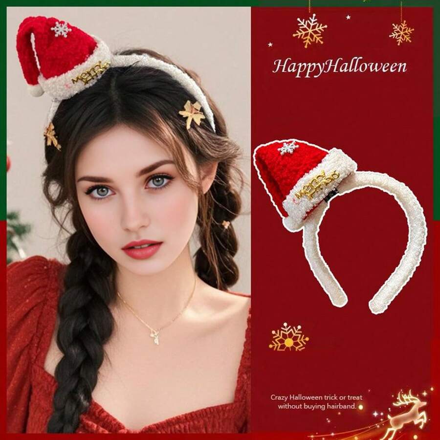 1 Christmas Bear Headband, With A Cute Style Holiday Outfit Design, Suitable For The Scene Of Christmas Decorative Small Gifts, Hair Band, Hair Hoop, Hairband For Women - Multicolor - View 1