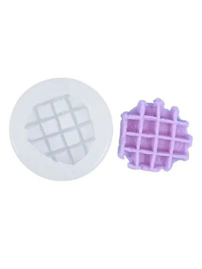 1 pieza Molde de silicona con forma de gofre redondo para hacer velas DIY, molde de difusor de piedra aromática con forma de gofre redondo, molde de silicona para decoración del hogar