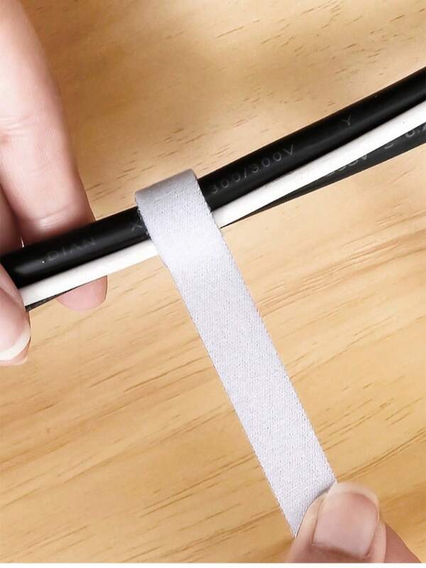 5-Meter Cable Organizer, Cable TieHook And Loopro Cable Tie, Data Cable Management, Self-Adhesive Double-SiHook And Looplcro Tie, Headphone/USB Cable, Computer Cable Tie, Desktop Cable Pack Organizer, Household And Office Cable And Wire Management