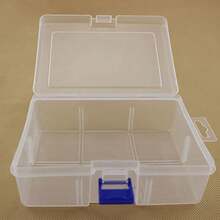 1pc 10-Grid Detachable Plastic Box, Transparent Small Compartment Organizer Box, Multi-Grid PP Jewelry & Components Storage Box, Made Of High-Quality PP Material, Durable, Transparent Design For Easy Viewing