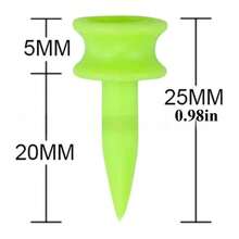 50pcs Durable Polycarbonate Golf Tees - 25mm Green Tee Set For Golf Practice | Unbreakable & Flexible Design, -Friendly & Long-Lasting, Perfect For Driving Range & Training - 50pcs - View 2