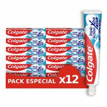 Triple Action Pasta de Dientes Extra White (Entrega en 48 horas), Sabor a Menta, Pasta dental que proporciona protección contra la caries, Ayuda a mantener los dientes blancos de forma natural, Refresca el aliento, con micropartículas pulidoras, colgate pasta de dientes, dentífrico colgate, pasta de dientes triple acción, crema dental, dentífrico, pasta blanqueadora, dentífrico con flúor, protección contra caries, aliento fresco, pasta de dientes con menta, eliminación de manchas - Blanco - Ver 1
