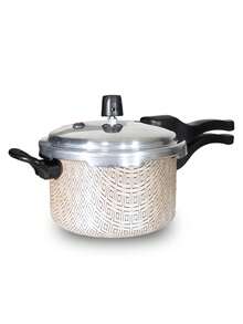 2.5 Liter Pressure Cooker External Closure Non-Stick Non-Stick Resistant Enhance Your Christmas - Blanco y Negro - Ver 2