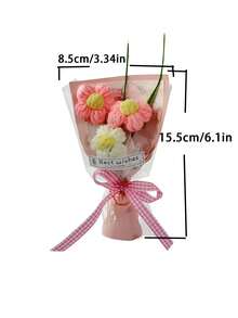 1支迷你人造花，附赠礼品袋，是情人节、母亲节花束和小礼物的理想之选 - 彩色 - 查看 3