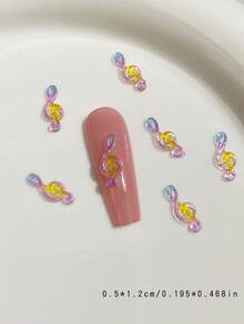 50 قطعة من الملحقات الزخرفية لفن الأظافر بشكل ملاحظات موسيقية لامعة بألوان الحلوى، ديكورات شعر جميلة للزينة DIY مناسبة لحجارة الراين ثلاثية الأبعاد لأظافر، سلاسل الهاتف، سلاسل المفاتيح، أعمال فنية DIY للأظافر، هدايا